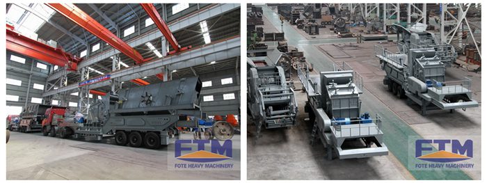 Wheel mobile impact crushing and screening plant